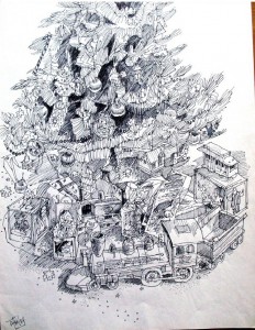 Christmas tree. Dated 12/30/84.